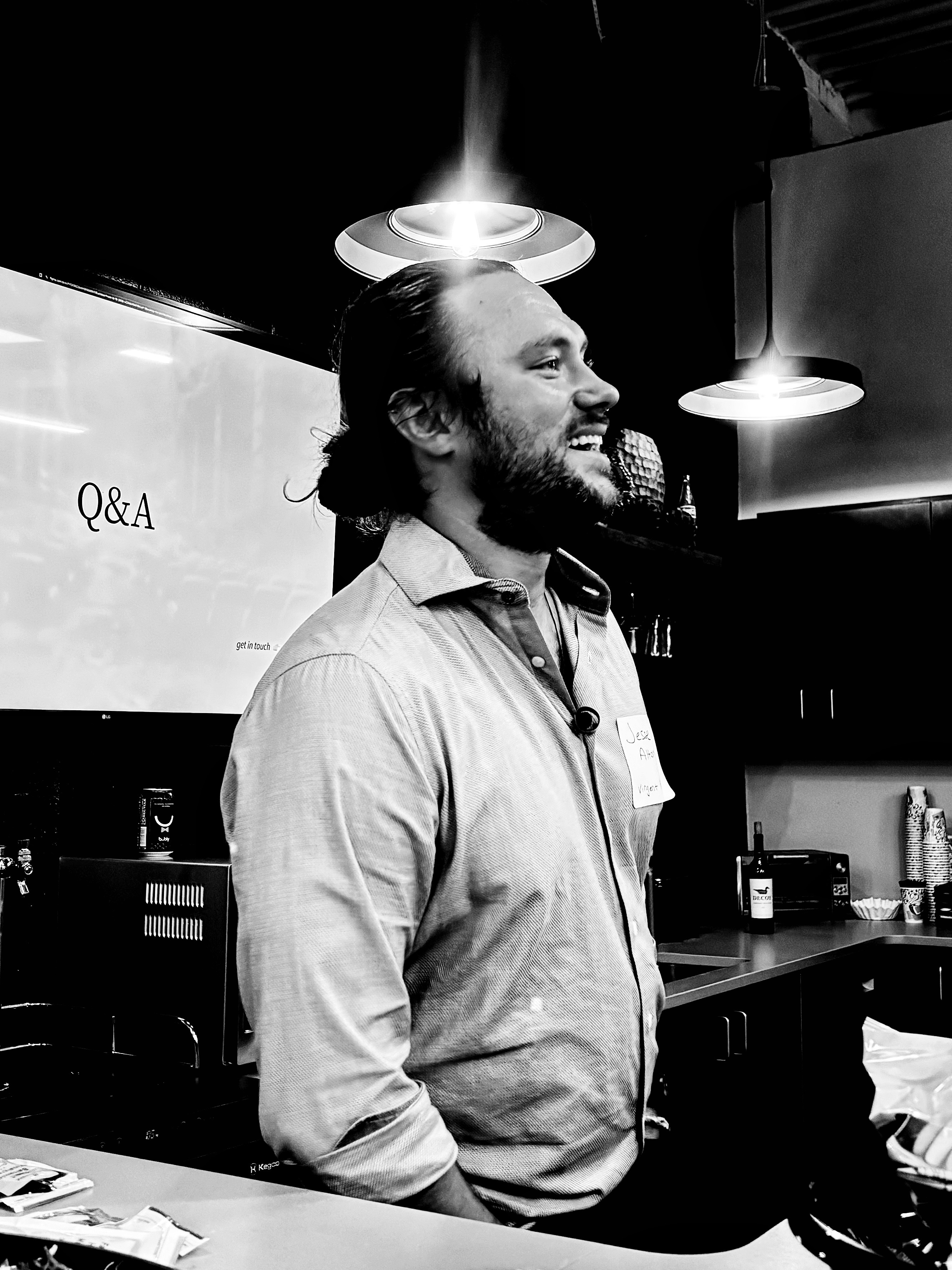 Jesse Alton speaking at a professional event